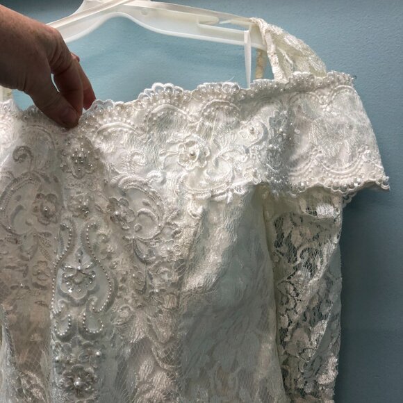 ZOMBIE Dead Corpse Bride, Halloween Wedding Dress, DAMAGED, Vintage Haunting - Picture 4 of 16